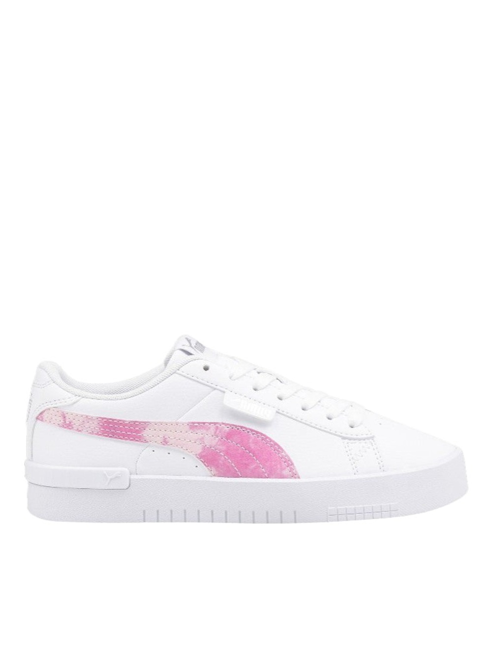 Puma White Low-Top Sneaker with Pink Gradient Formstripe